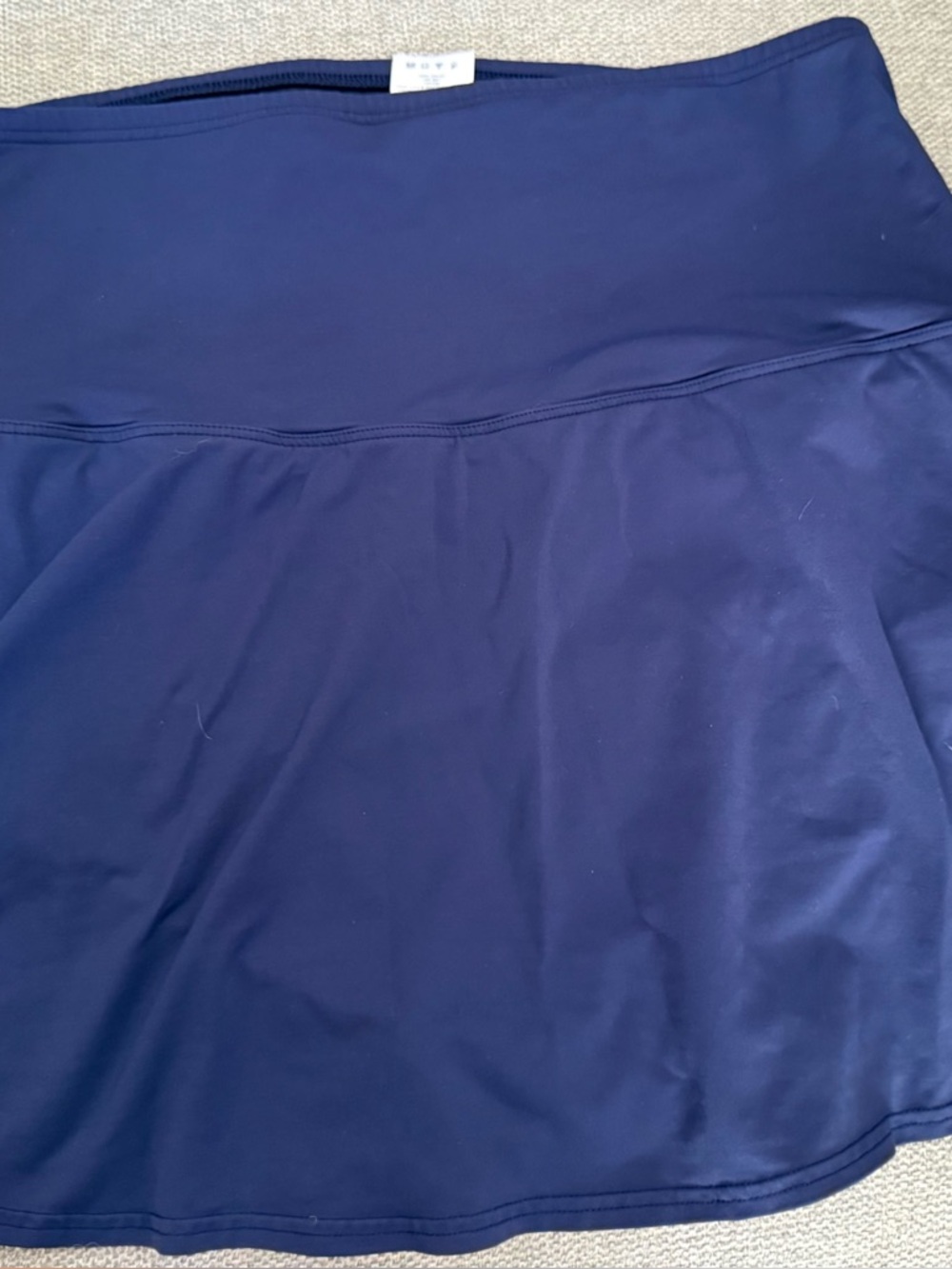 Lands End Navy Tummy Control Swim Skirt Chlorine Resistant High Waist